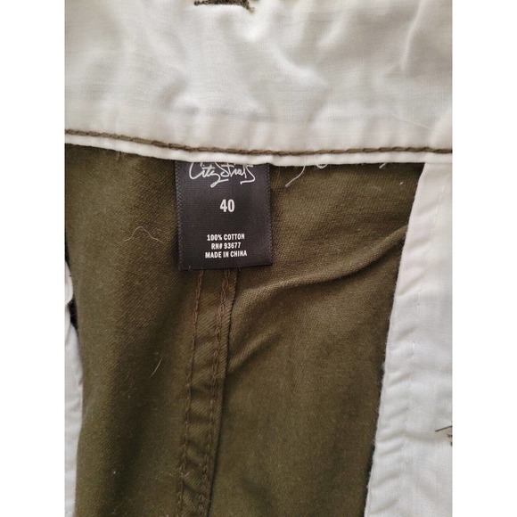 2XL/40W Men's Shorts-City Streets-Rich Olive Green-100% Cotton-Flat Front-NWT - Picture 4 of 5